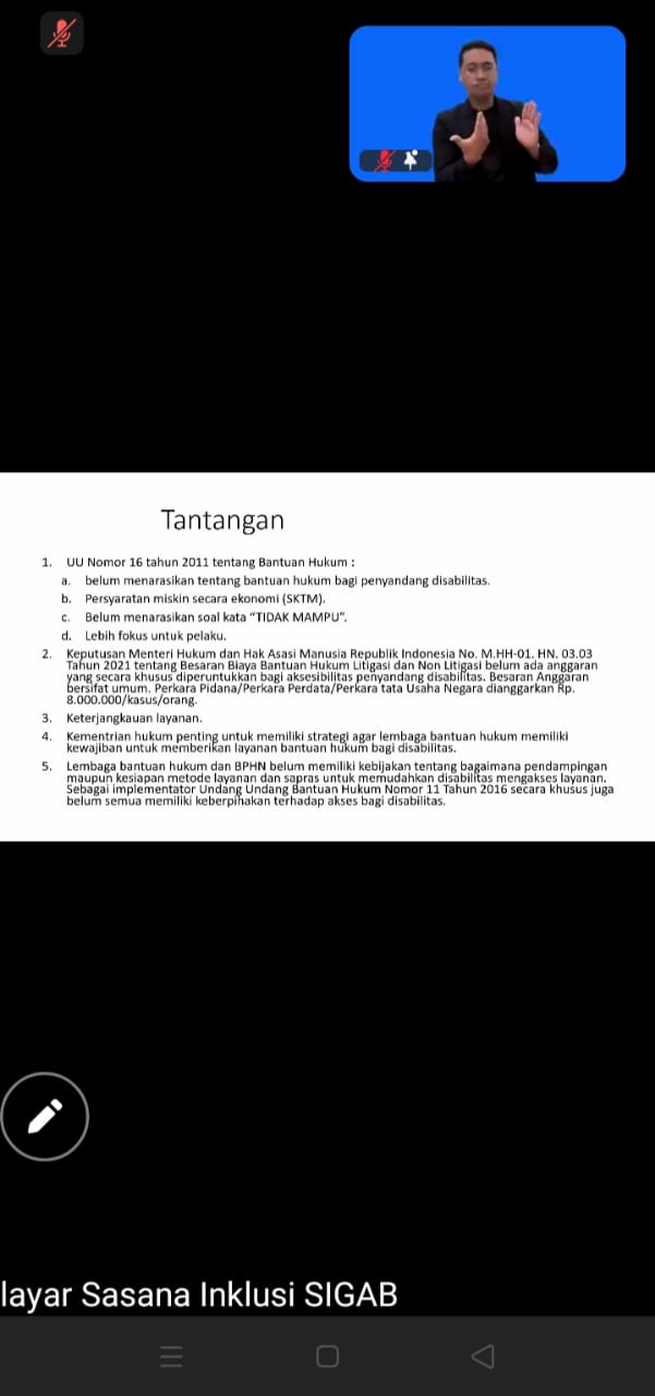 Hambatan Difabel dalam Mendapatkan  Akses Layanan Bantuan Hukum